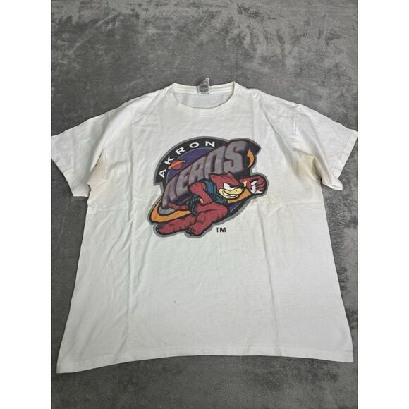 Vintage Akron Aeros Minor League Baseball T Shirt Men's Size XL White - Picture 1 of 11